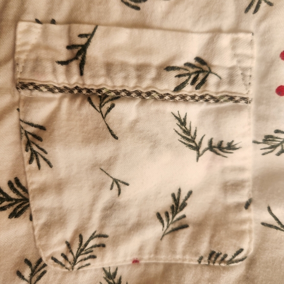 Gilligan & Omalley Cotton Holly and Red Berry Two Piece Pajama Set Size XXL - Picture 5 of 16